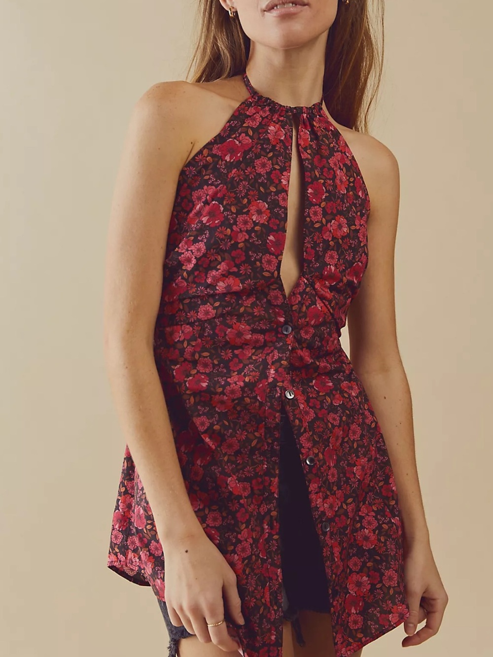 Free People Lyla Halter tunic